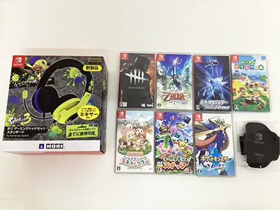 Switch ソフト グッズ ポケットモンスター ソード スプラトゥーン3ゲーミングヘッドセット 他